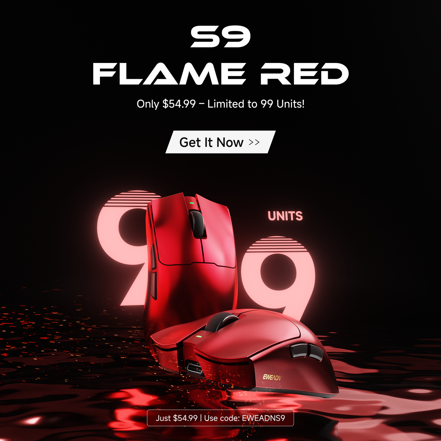 Unlock the S9 Flame Red – Your Ultimate Gaming Mouse at an Exclusive Price 🔥
