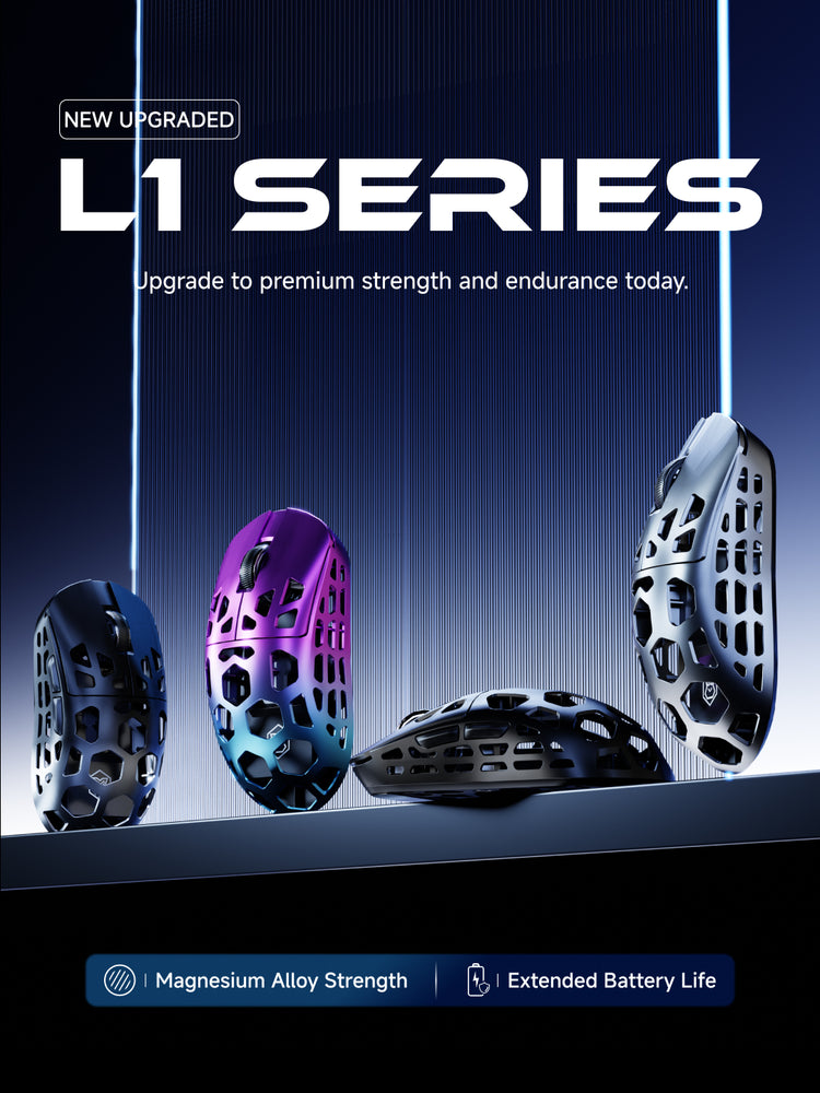 Next-gen gaming mouse featuring magnesium alloy hollow shell design with PAR2862 and PAW3395 dual sensors, engineered for ultra-lightweight strength, airflow, and pixel-perfect precision