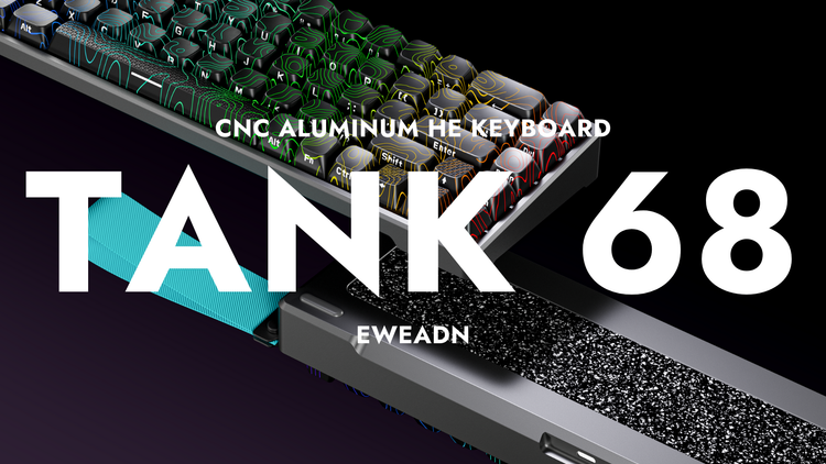 Tank68 magnetic switch keyboard with durable aluminum case, 8000Hz polling rate, and 0.01ms ultra-fast response