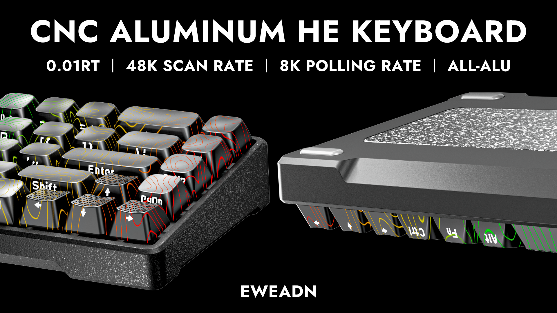 Tank68 aluminum case magnetic switch keyboard featuring hot-swappable design, RGB backlighting, and ergonomic contoured keycaps