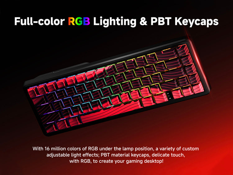Battle68 magnetic switch gaming keyboard featuring precise 0.01ms response time and contoured keycaps for comfort