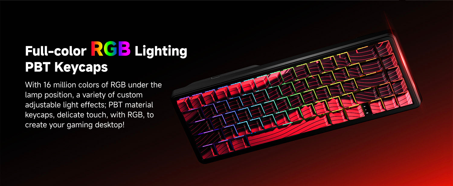 Battle68 magnetic switch gaming keyboard featuring precise 0.01ms response time and contoured keycaps for comfort