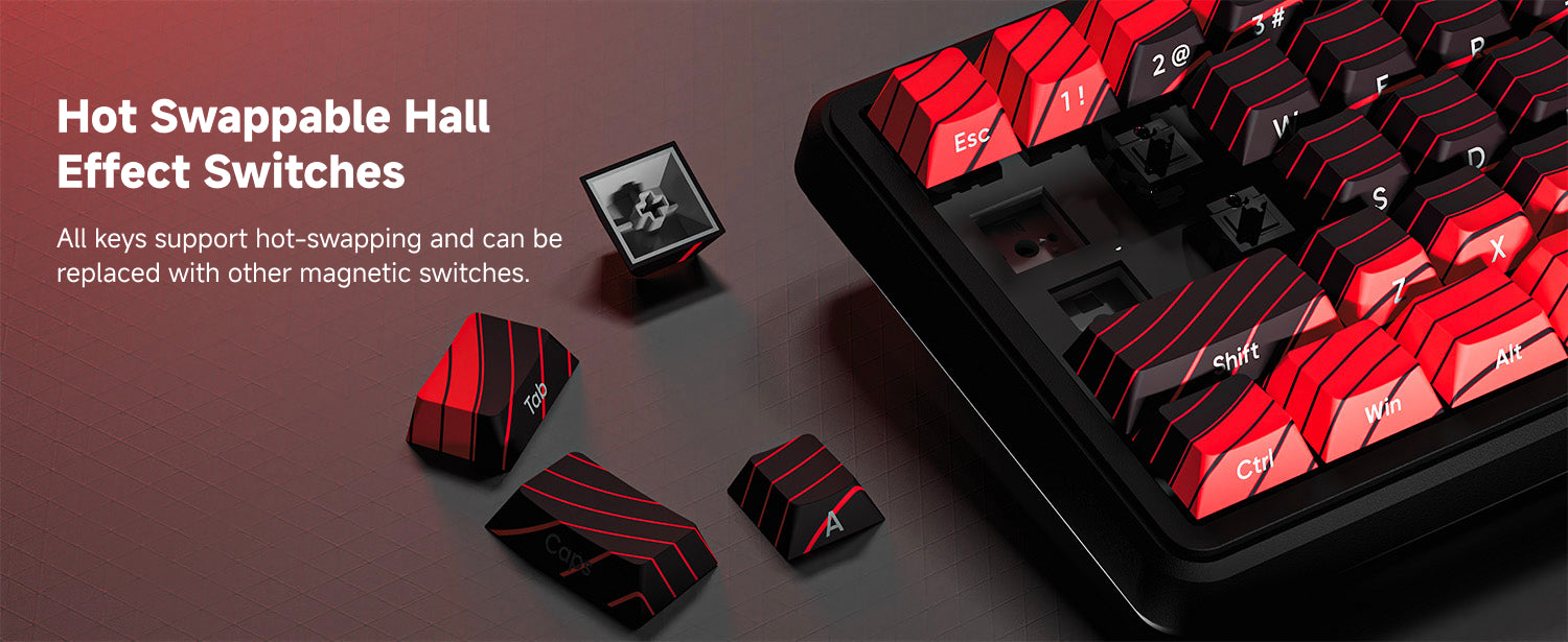 Battle68 compact hot-swappable magnetic switch keyboard with RGB lighting and 8000Hz polling rate for esports performance