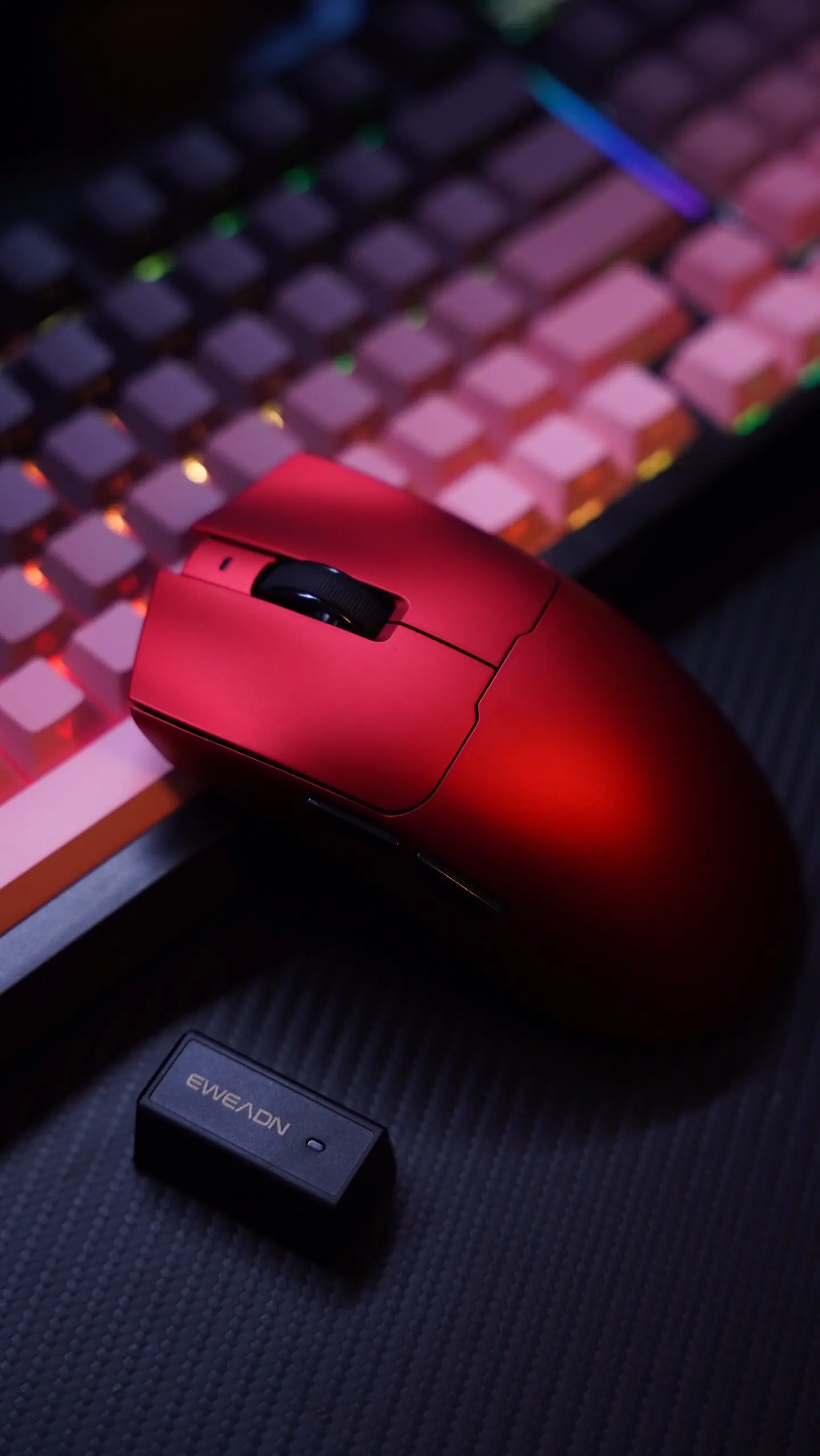 EWEADN S9 Flame Red: Tri-Mode Connectivity, 8K Polling, and Long Battery Life for Gamers 🎮🔥
