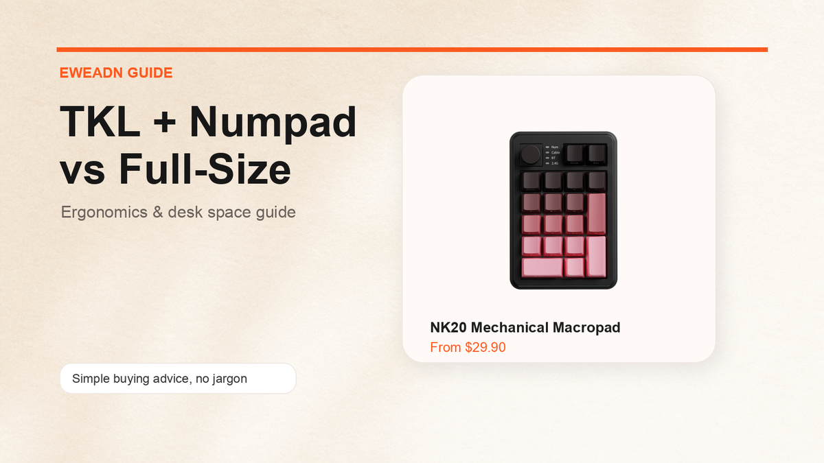 TKL with Numpad vs Full-Size Keyboard: Ergonomics and Desk Space