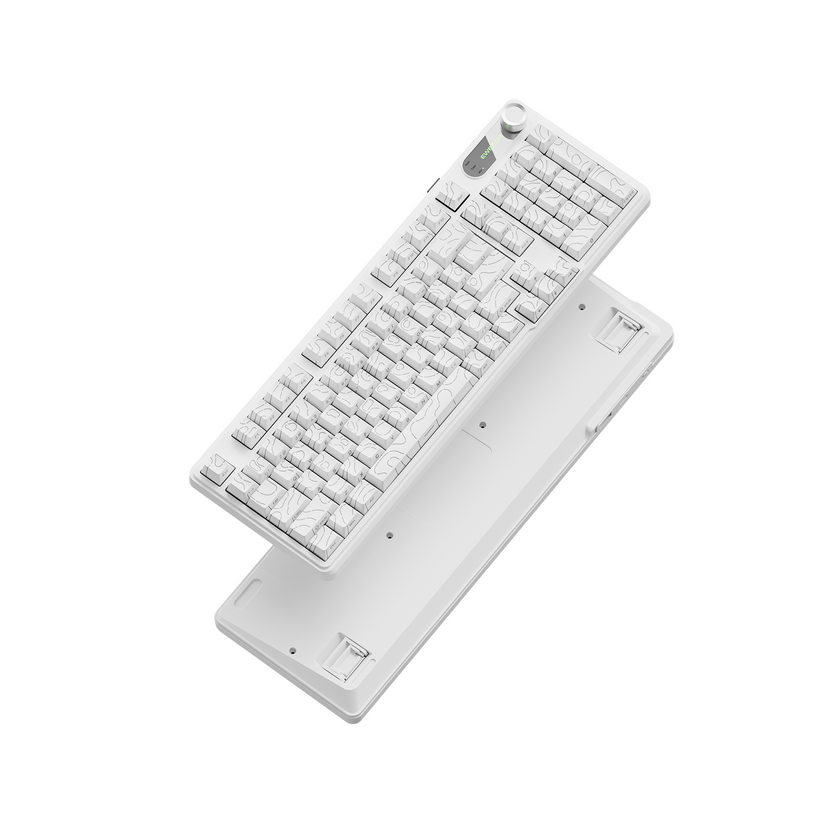 EWEADN V102 Wireless Membrane Keyboard | 10000mAh, Knob&Screen, RGB
