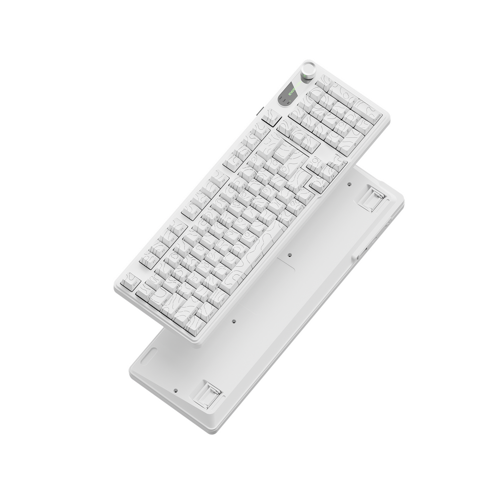 EWEADN V102 Wireless Membrane Keyboard | 10000mAh, Knob&Screen, RGB