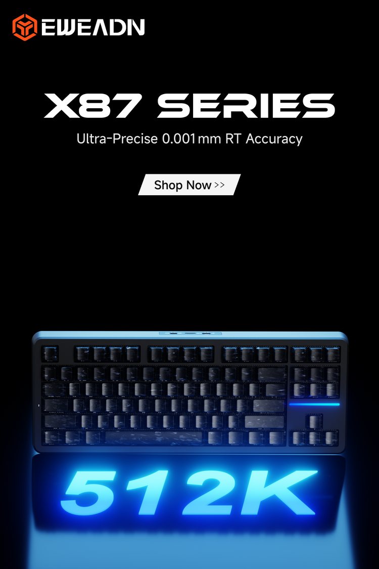 Deep68 customizable magnetic switch keyboard showcasing vivid lightbox-style illumination, hot-swappable flexibility, and premium desk aesthetics