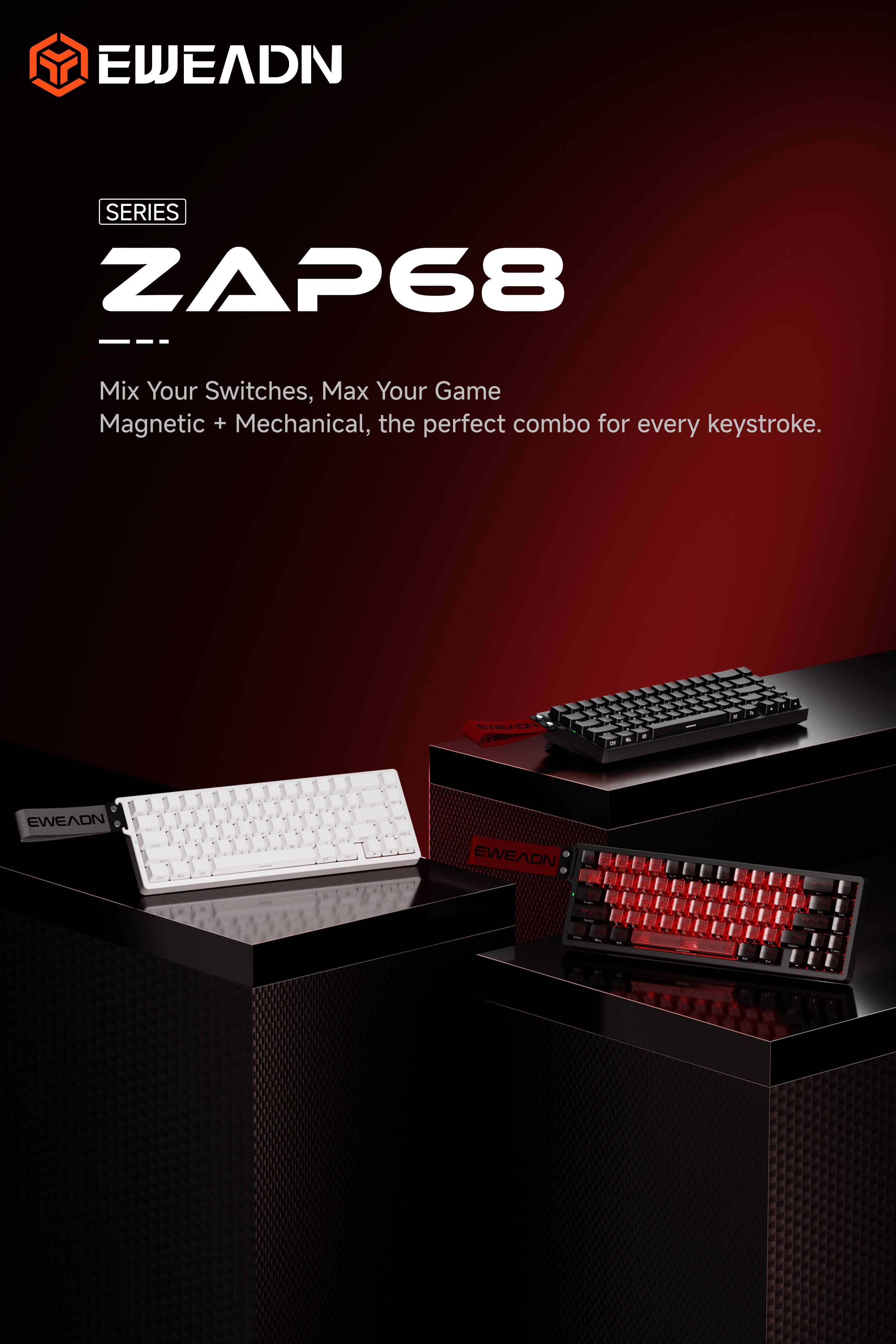 ダフ　e本体+ r② EWEADN ZAP68 HE Magnetic Keyboard | 0.01mm RT, 8000Hz, Tri-Mode