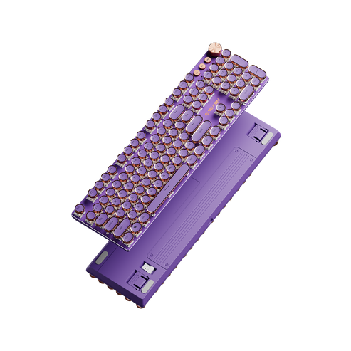 EWEADN V20 Retro Typewriter Keyboard | Aluminum, Media Knob, Tri-Mode
