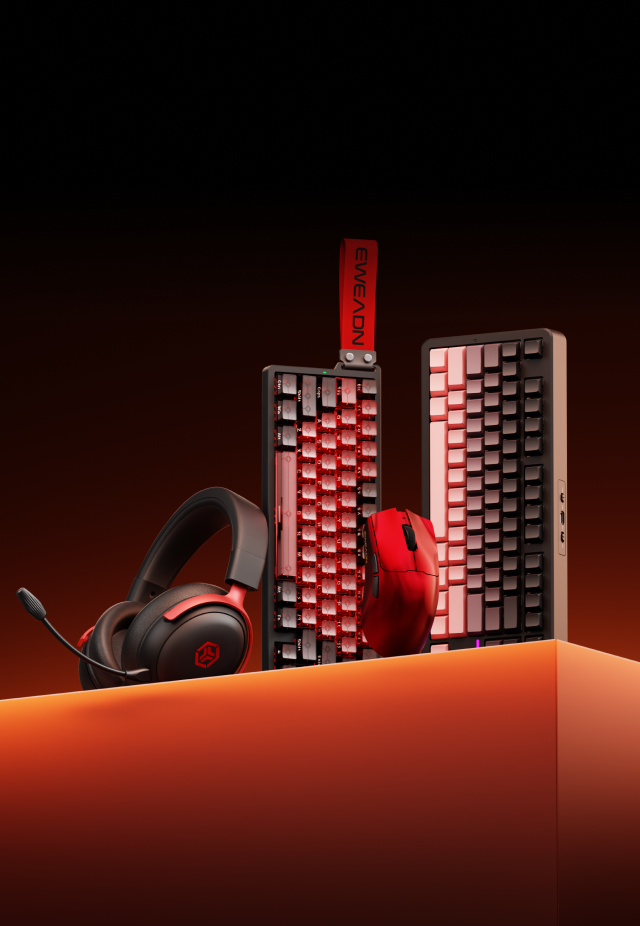 EWEADN E7 Gaming Mouse | 65g Lightweight, 3-Mode, 12K DPI, Web Driver